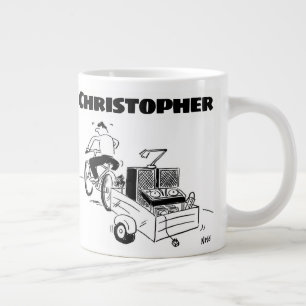 Gift for a Mobile Disc Jockey with Name Giant Coffee Mug