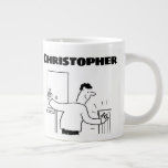 Gift for a Plumber with Added Name Giant Coffee Mug