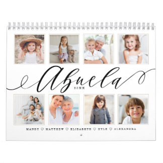 Gift for Abuela | Grandchildren Family Photos Calendar
