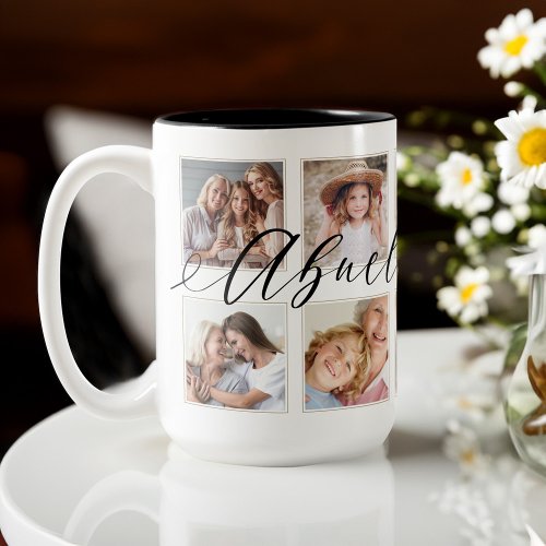 Gift for Abuela  Grandchildren Photo Collage Coffee Mug