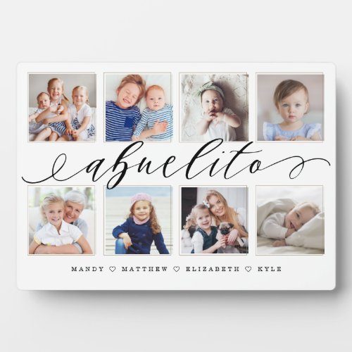 Gift for Abuelito  Grandchildren Photo Collage Plaque