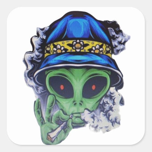 gift for aliens lovers square sticker