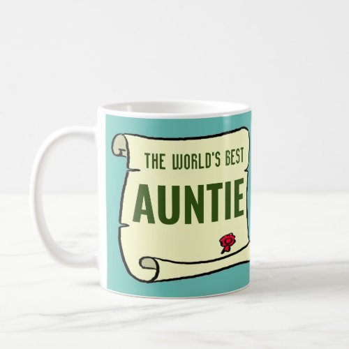 Gift for an Auntie The Worlds Best Aunt Coffee Mug