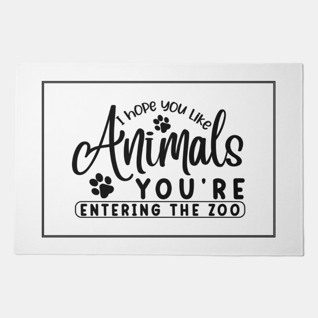 Gift for Animal Lovers Doormat (Front)