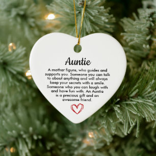 Gift for Auntie, Gift for Sister, Aunt Niece Gift, Ceramic Ornament