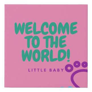 gift for baby faux canvas print