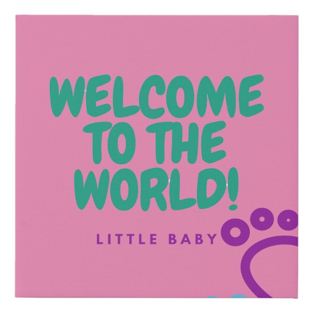 gift for baby faux canvas print (Front)