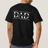 Gift For Best Dad Ever Minimal Personalized Names T-Shirt (Back)