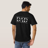 Gift For Best Dad Ever Minimal Personalized Names T-Shirt (Back Full)