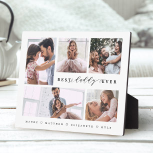 Gift For Best Daddy Ever Family Photo Collage Plaque