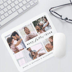 Gift For Best Father Ever Family Photo Collage Mouse Pad