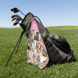 Gift For Best Mom Ever Family Photo Collage Golf Towel
