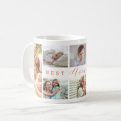 Gift For Best Nana Ever Family Photo Collage Coffee Mug (Front Left)