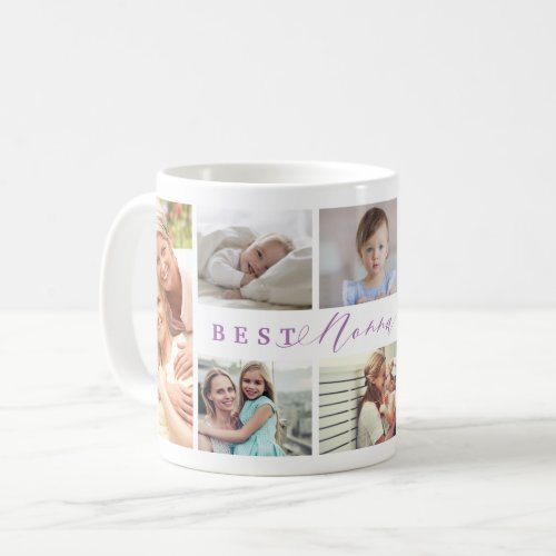 Gift For Best Nonna Ever Family Photo Collage Coffee Mug