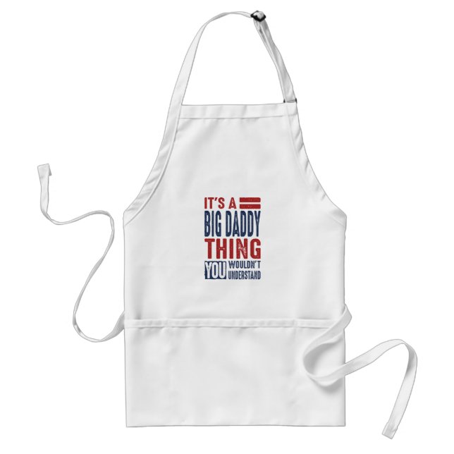 Gift for Big Daddy Adult Apron (Front)