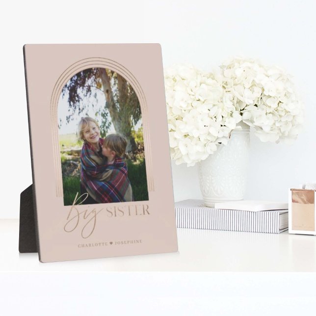 Gift for Big Sister Elegant Arch Photo Keepsake Pl Plaque (Creator Uploaded)