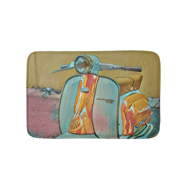 Gift for biker bath mat (Front)
