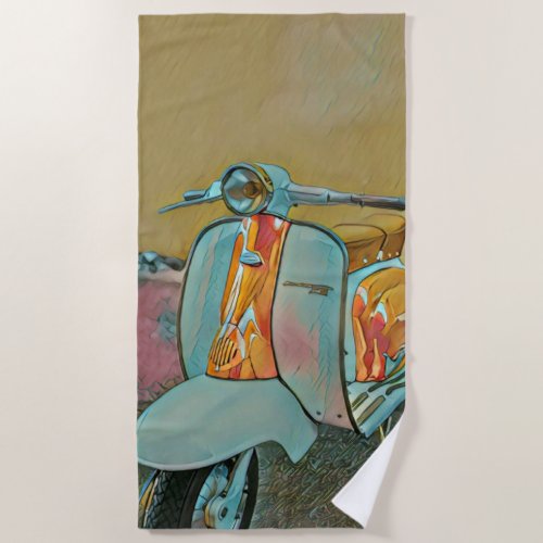 Gift for biker beach towel