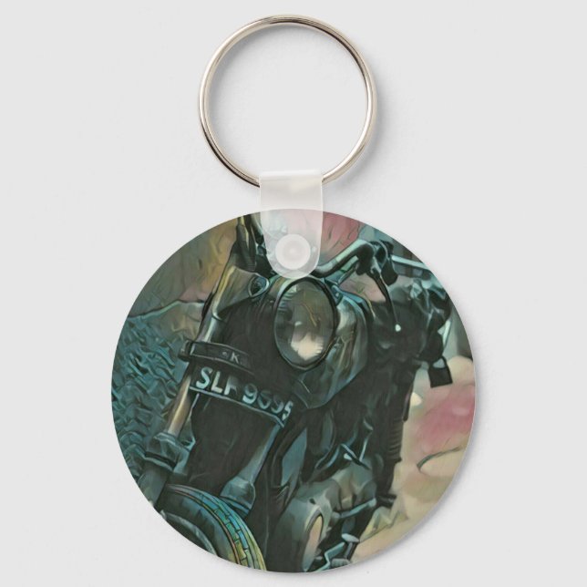 Gift for bikers keychain (Front)
