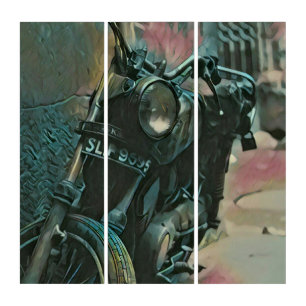 Gift for bikers triptych