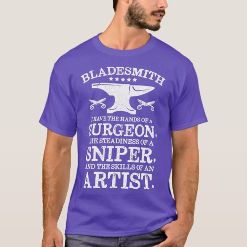 Gift for Blacksmith God Blacksmith T Bladesmith Kn T_Shirt