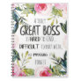 Gift for boss appreciation thank you quote script notebook