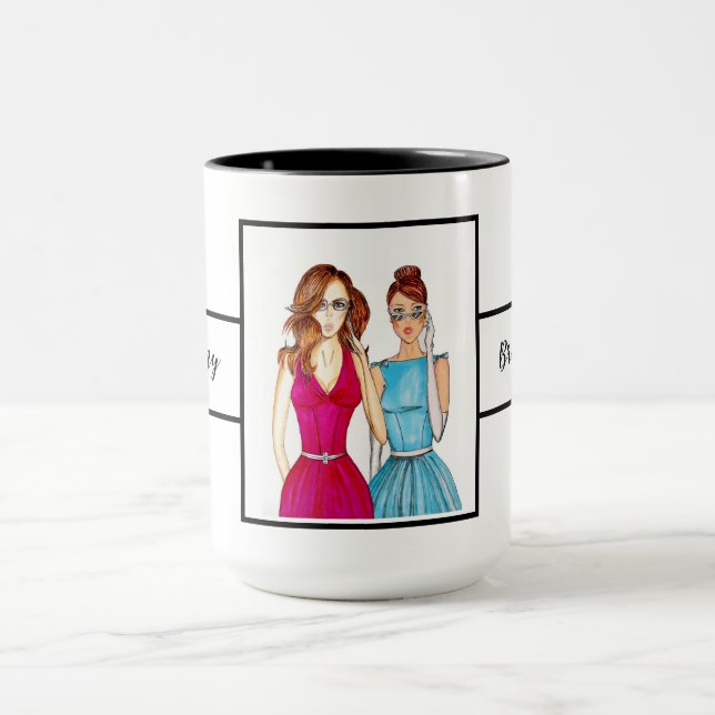 Gift for Bridesmaids Ringer 15oz Mug (Center)