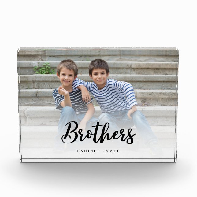 Gift For Brothers Photo Keepsake Block (Front)