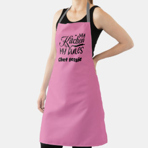 Gift For Chef My Kitchen My Rules Pink Mom Sister Apron