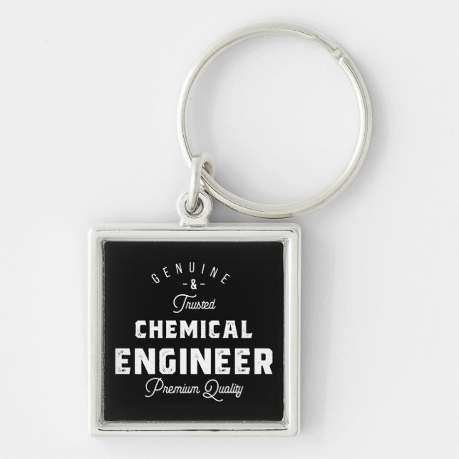 Gift for Chemical Engineer Keychain (Front)