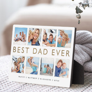 Gift for Dad | Best Dad Ever Photo Collage Plaque