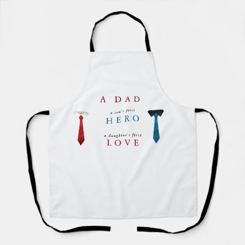 Gift For Dad _Blue and Red Tie Apron