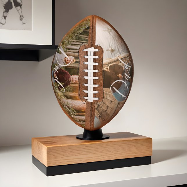 Gift For Dad | Classy Script Calligraphy Keepsake  Football (Gift For Dad | Classy Script Calligraphy Keepsake Football)
