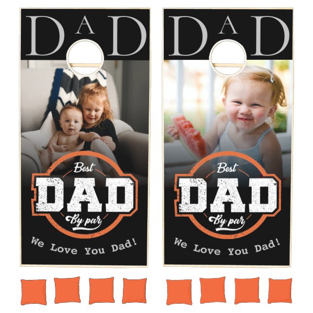Gift For Dad Custom Photo Cornhole Set (Set)