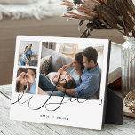 Gift for Dad | Family Photo 3 Photo Collage Plaque<br><div class="desc">Give a beautiful personalized gift to your dad that he'll cherish forever. Special personalized family photo collage plaque to display your own special family photos and memories. Our design features a simple 3 photo collage design with "Dad" designed in a beautiful handwritten black script style. Each photo is framed with...</div>