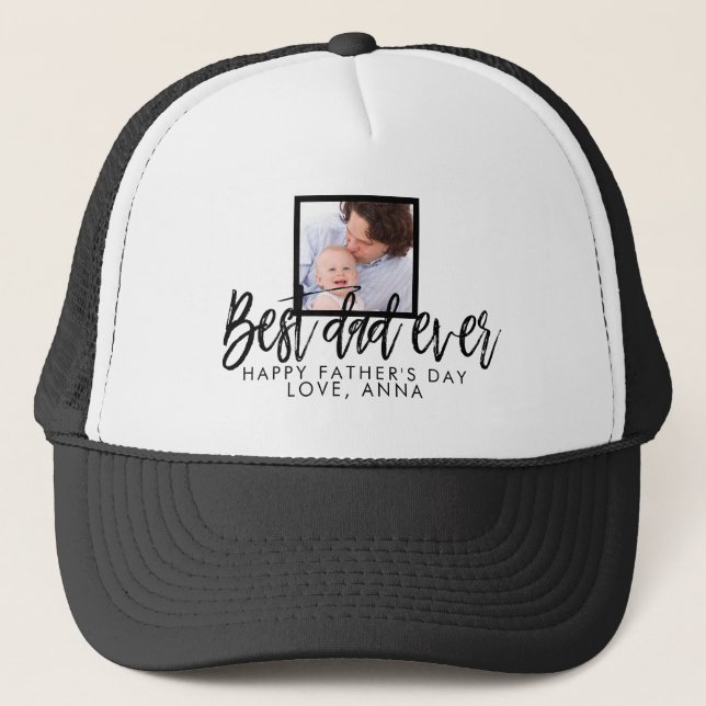 Gift for Dad Fathers Day Personalized Trucker Hat (Front)