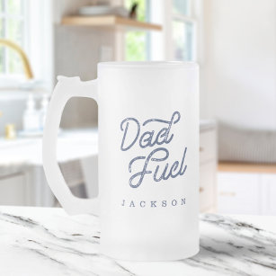 Gift For Dad   Stylish Dad Fuel Custom Gift Frosted Glass Coffee Mug