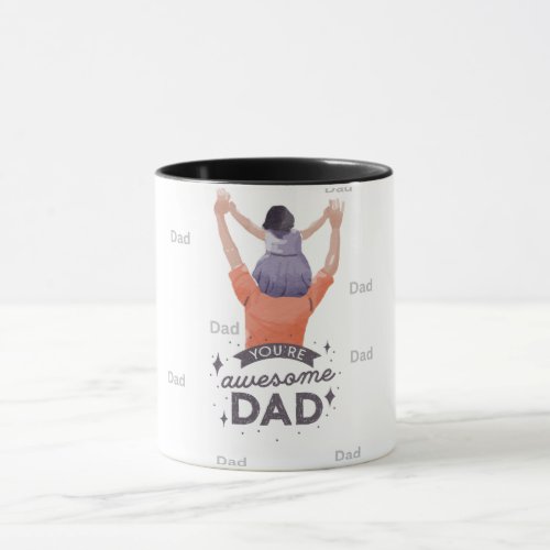 Gift for Dad with Awesome Dad White Mug