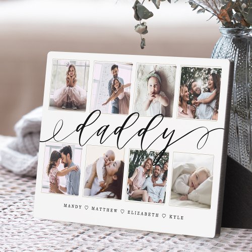 Gift for Daddy  Fathers Day Photo Collage Plaque