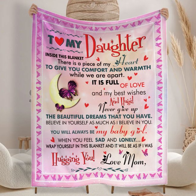  Gift for Daughter, For Birthday Fleece Blanket (Creator Uploaded)