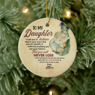 Gift for Daughter- From Mom Ceramic Ornament