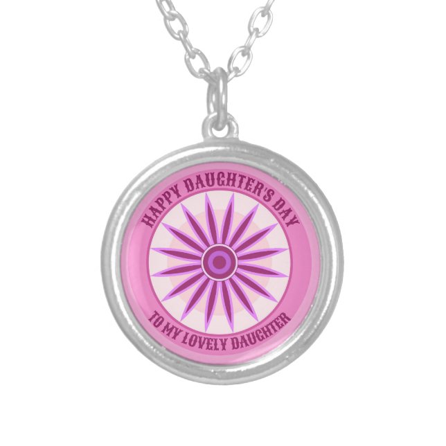 GIFT FOR DAUGHTER  SILVER PLATED NECKLACE (Front)