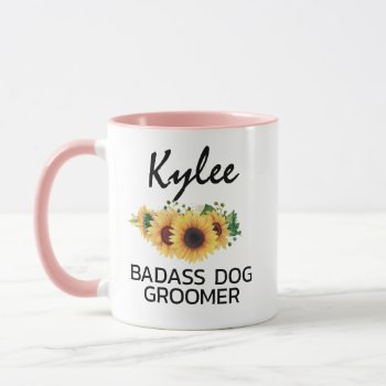 Gift For Dog Groomer Dog Groomer Floral Mug by greenexpresssions at Zazzle