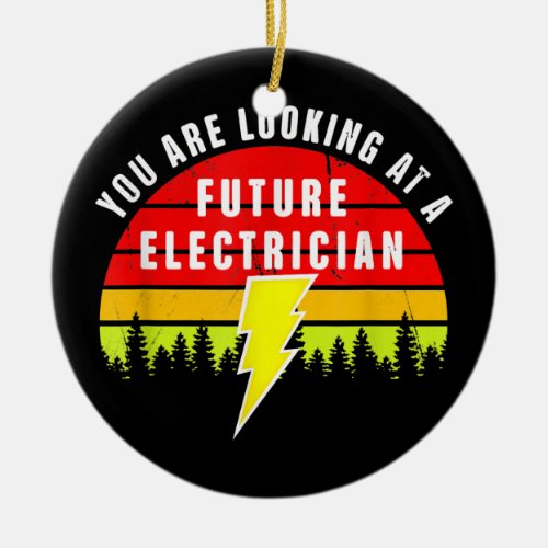 Gift for electrician You are looking at a future Ceramic Ornament