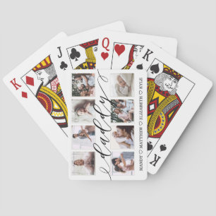 Gift for Father Father's Day Photo Collage Daddy Poker Cards