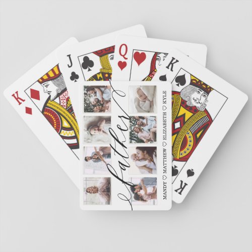 Gift for Father  Fathers Day Photo Collage Poker Cards