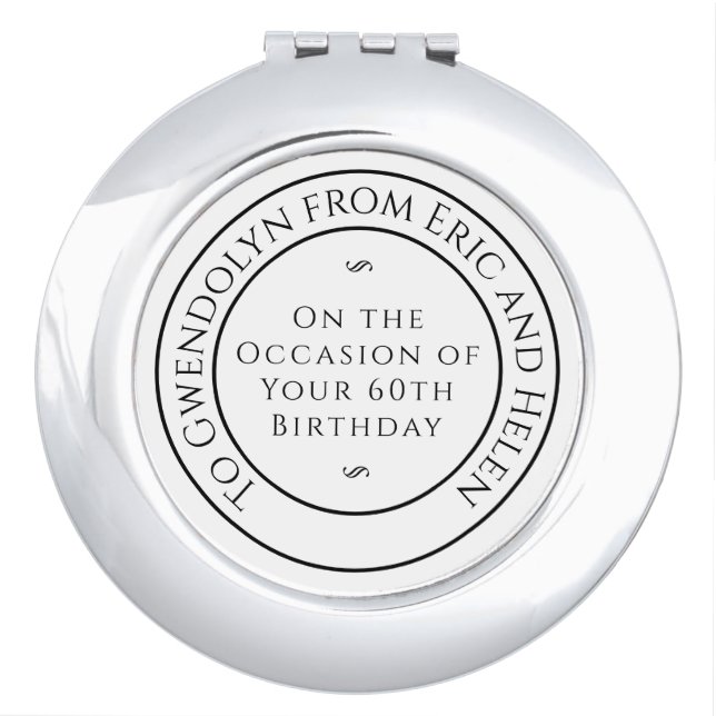 Gift for Friend on her Birthday Compact Mirror (Front)