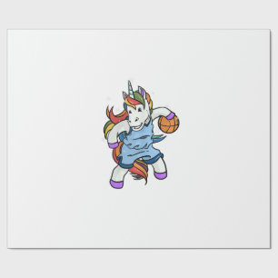 Gift for Girl Basketball Player BBaller Unicorn Ba Wrapping Paper