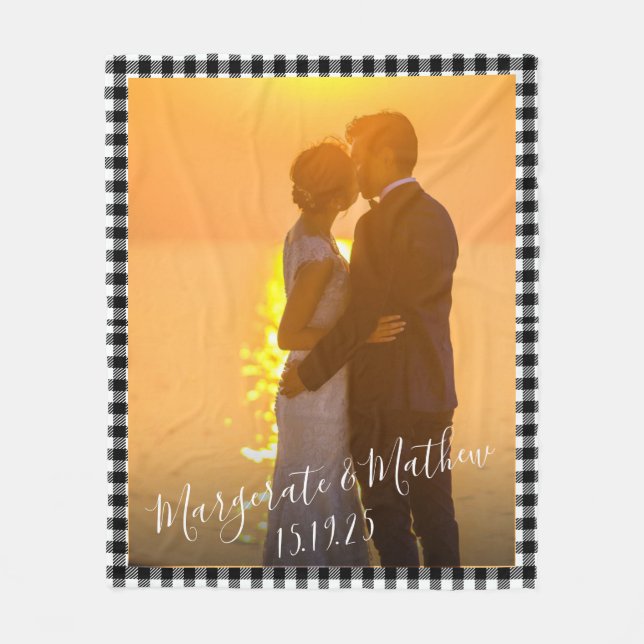 Gift For Girlfriend Personalized Photo  Fleece Blanket (Front)