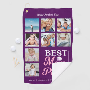 Gift for Golf Mom   Best Mom By Par Photo Collage Towel